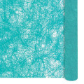Camino de mesa de fibra aspecto tisú azul turquesa rollo 30cm x 10m