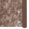 Camino de mesa de fibra aspecto tisú marrón chocolate rollo 30cm x 10m
