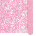 Camino de mesa de fibra aspecto tisú rosa rollo 30cm x 10m
