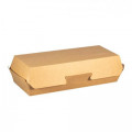 Caja Estuche Rectangular Alimentos Bocadillos Cartón Kraft 26.5 x 12.2 x 7 cm