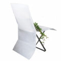 Cubierta - Funda de silla aspecto tisú blanca
