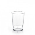 Vaso mini redondo para aperitivos plástico transparente 8 cL