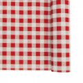 Mantel de papel damasco vichy rojo y blanco rollo de 1.18x25 m
