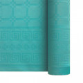 Mantel papel damasco azul turquesa rollo  1.18x25 m