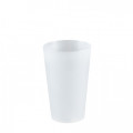 Vaso reutilizable blanco translúcido liso 33 cL