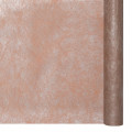 Camino de mesa de fibra aspecto tisú oro rosa rollo 30cm x 10m