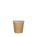 Vaso 100% Cartón 0% Plástico 4oz (10-12cl) Kraft. Café Solo o Expreso
