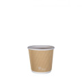 Vaso 100% Cartón 0% Plástico 4oz (10-12cl) Triple Capa Kraft. Café Solo o Expreso