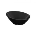 Tarrina plato oval negro plástico reutilizable negro 7,5 cL