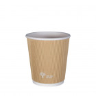 Vaso de triple pared 100% cartón kraft 0% plástico 8 Oz