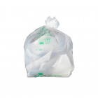 Bolsas de basura blancas biodegradables y compostables de 80 L