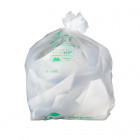 130 L de bolsas de basura blancas biodegradables y compostables